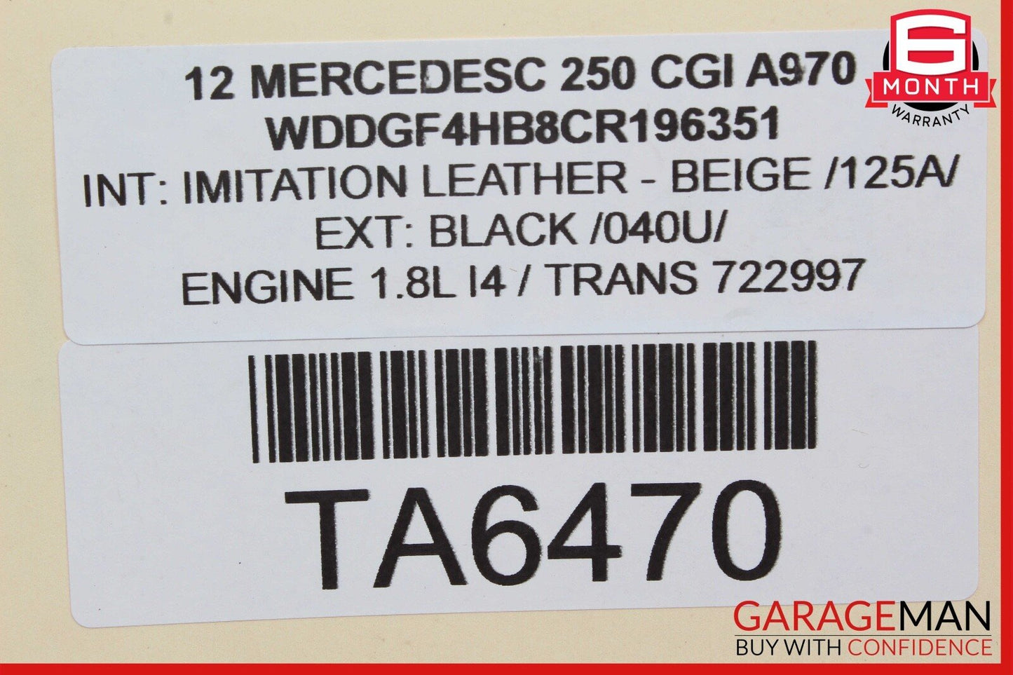 08-14 Mercedes W204 C250 C300 Radiator Center Grill Cover Mesh Panel OEM