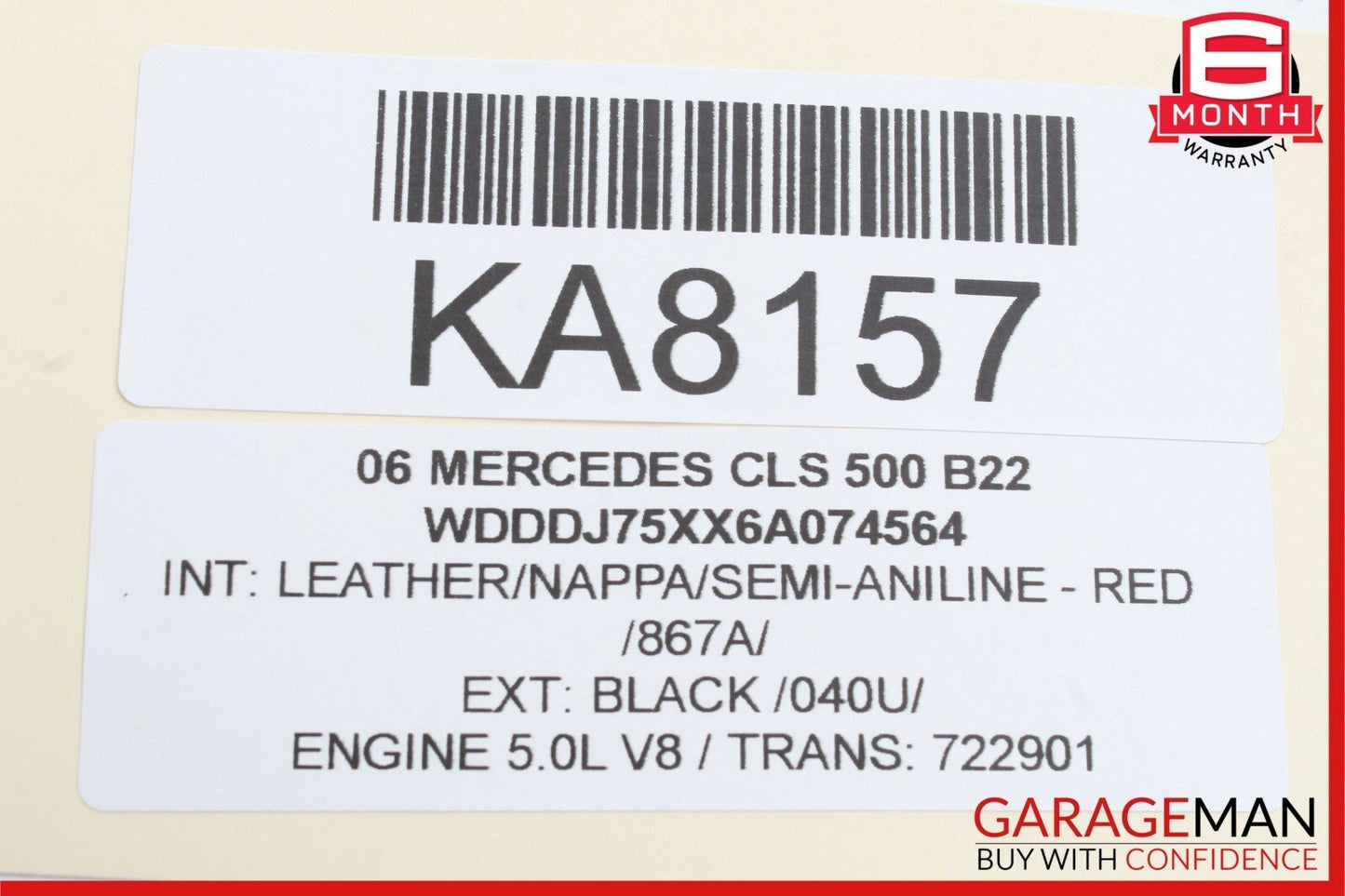 06-11 Mercedes W219 CLS500 Rear Right Side Exterior Door Handle Keyless Go OEM