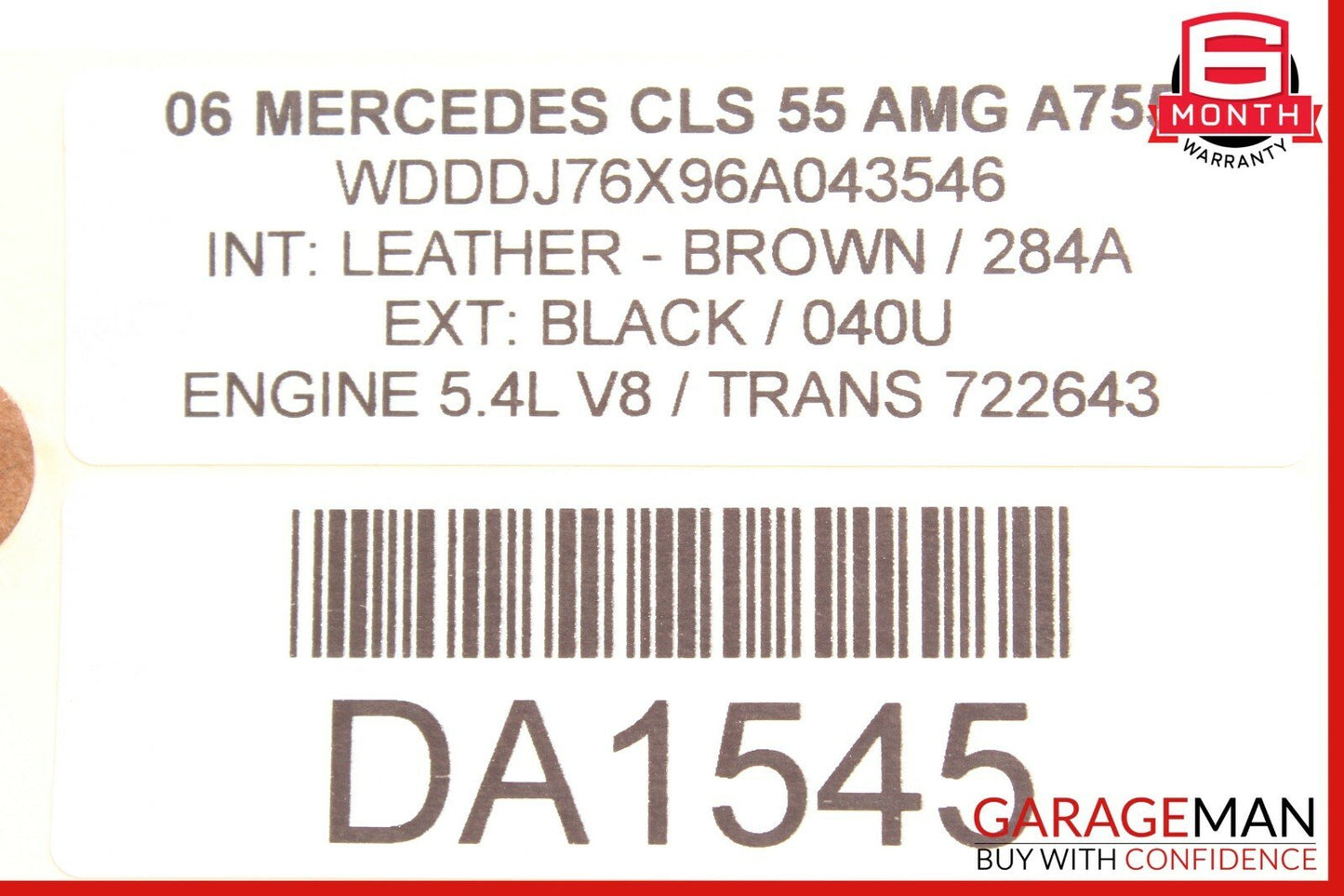 06-10 Mercedes W219 CLS500 AMG Front Left Driver Side Door Control Module OEM