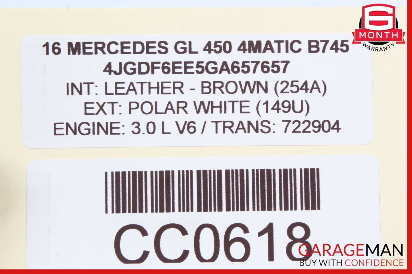 12-19 Mercedes X166 GL450 GLE43 AMG Front Left Door Window Regulator Motor Unit