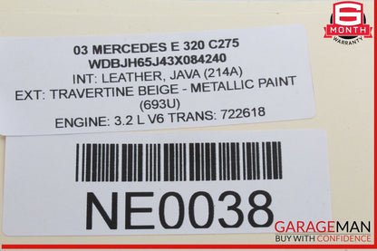 98-02 Mercedes W210 E320 Rear Left Driver Side 3rd Row Seatbelt OEM