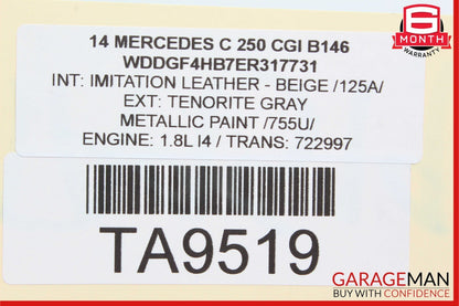 08-14 Mercedes W204 C250 C350 Front Left Suspension Upper Control Arm RWD
