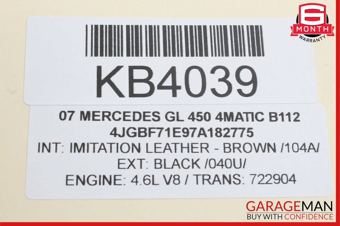 06-10 Mercedes X164 GL450 4MATIC Front Left Driver Door Control Module OEM