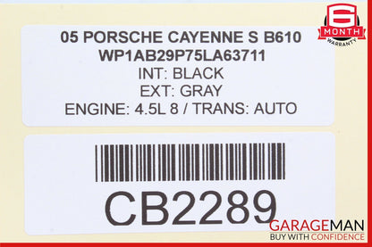 03-10 Porsche Cayenne S 955 Front Right Side Sunvisor Sun Visor Shade Grey OEM