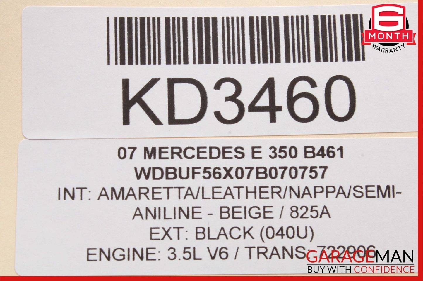 03-09 Mercedes W211 E350 E550 Rear Left Driver Side Door Window Regulator Motor