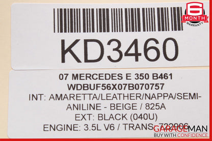 03-09 Mercedes W211 E350 E550 Rear Left Driver Side Door Window Regulator Motor