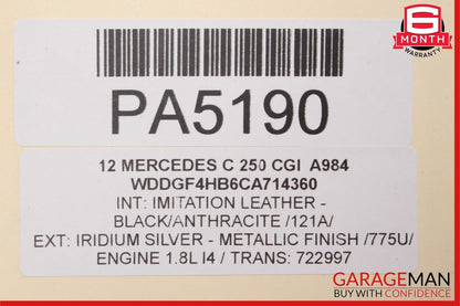 08-14 Mercedes C250 C280 AMG Sport Sedan Left Side Skirt Rocker Panel Silver