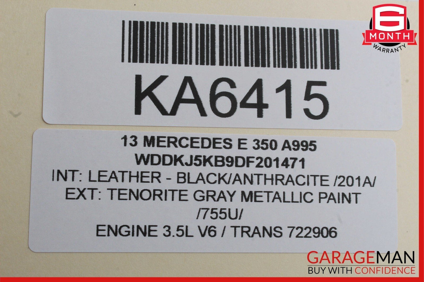 10-16 Mercedes W207 E550 E350 Coupe Rear Left Side Door Window Regulator Motor