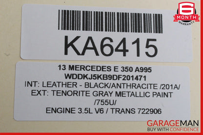 10-16 Mercedes W207 E550 E350 Coupe Rear Left Side Door Window Regulator Motor