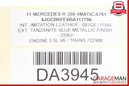 06-11 Mercedes W251 R350 Airmatic Compressor Bracket 2513210040 OEM