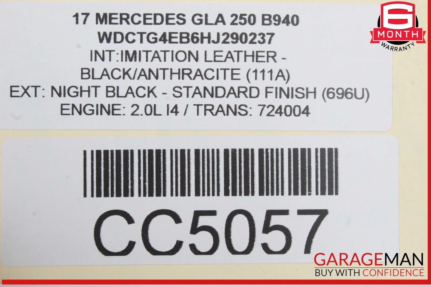 15-20 Mercedes X156 GLA250 Interior Door Panel Front Right Side OEM