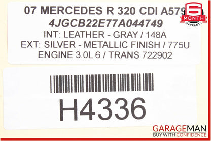 06-10 Mercedes W251 R320 Front Radiator Core Support Headlight Bracket Assembly