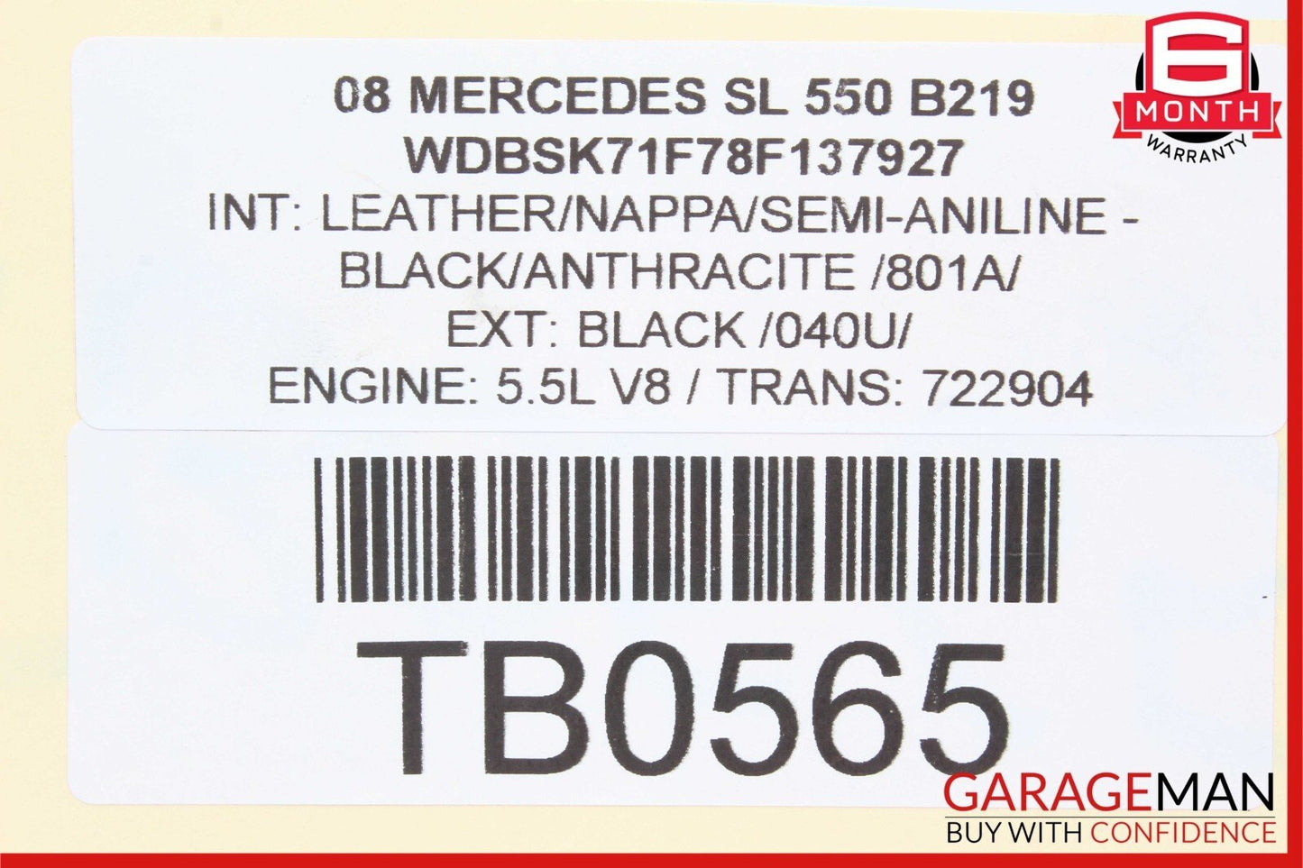 03-11 Mercedes R230 SL550 CLS550 Front Left Side Lower Wishbone Control Arm OEM