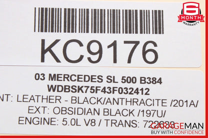 03-06 Mercedes R230 SL500 SL65 AMG Front Right Door Handle Keyless Go Black