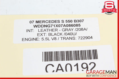 07-13 Mercedes W221 S550 S600 Rear Right Exterior Door Handle Keyless Go OEM