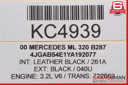 98-05 Mercedes W163 ML350 ML430 Rear Left Side Exterior Door Handle Black OEM