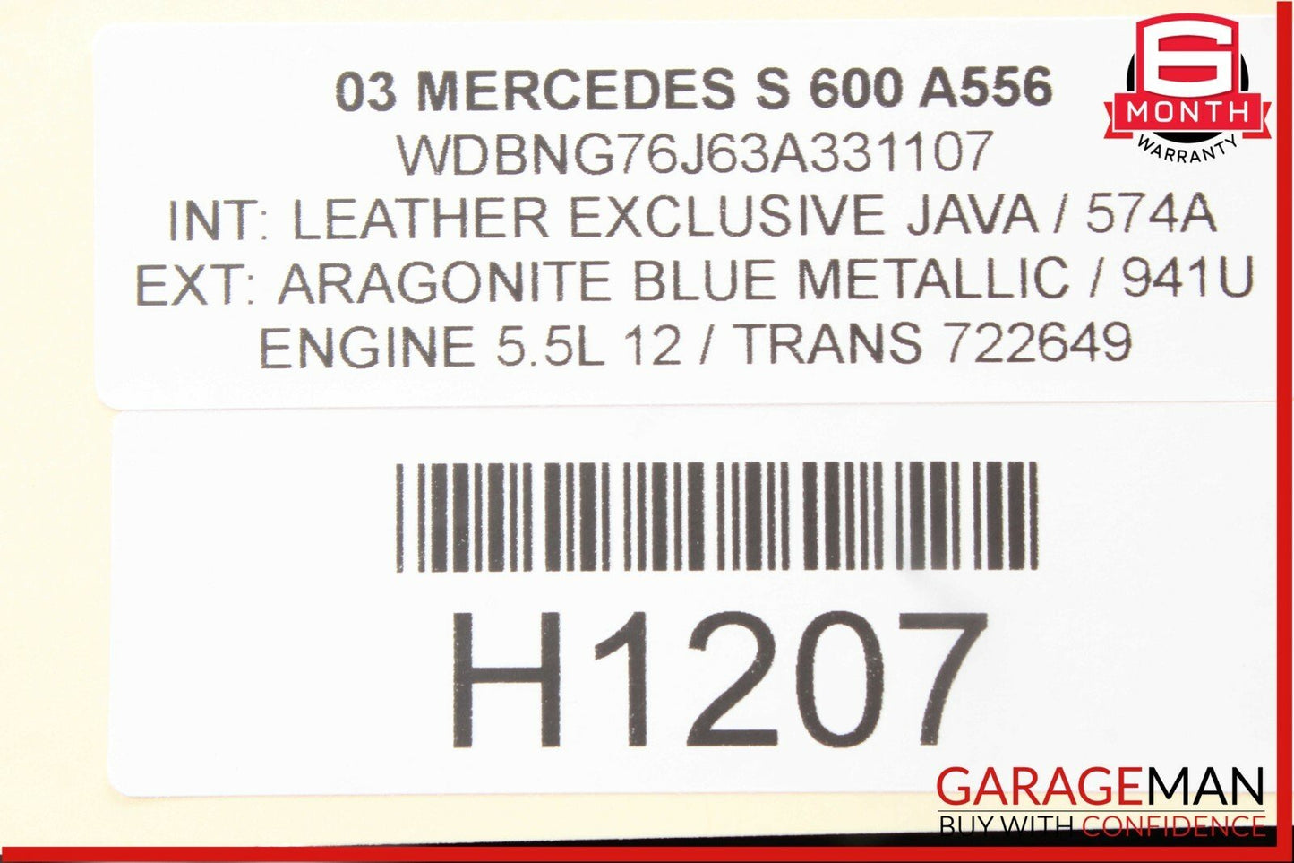 00-06 Mercedes W220 S600 Front Right Keyless Go Exterior Door Handle OEM