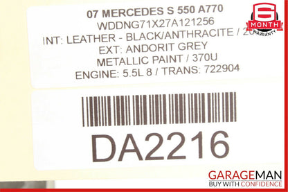 07-13 Mercedes W221 S350 S550 CL550 Airmatic Air Suspension Compressor Pump OEM