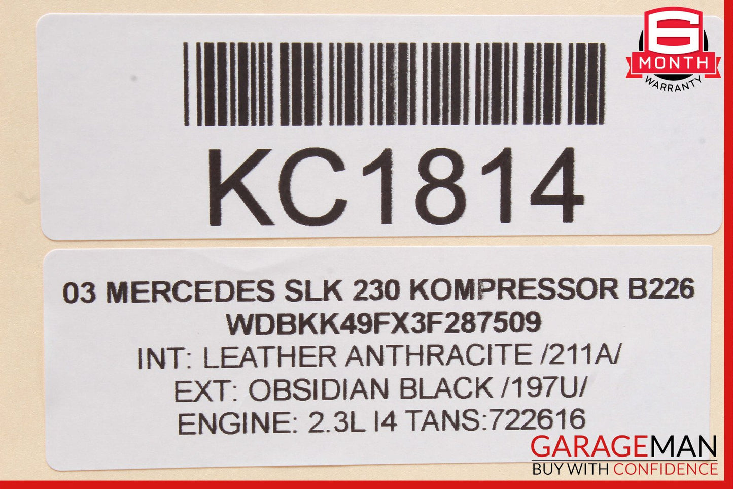 97-04 Mercedes R170 SLK230 Left Side Convertible Roof Lock Latch Actuator OEM