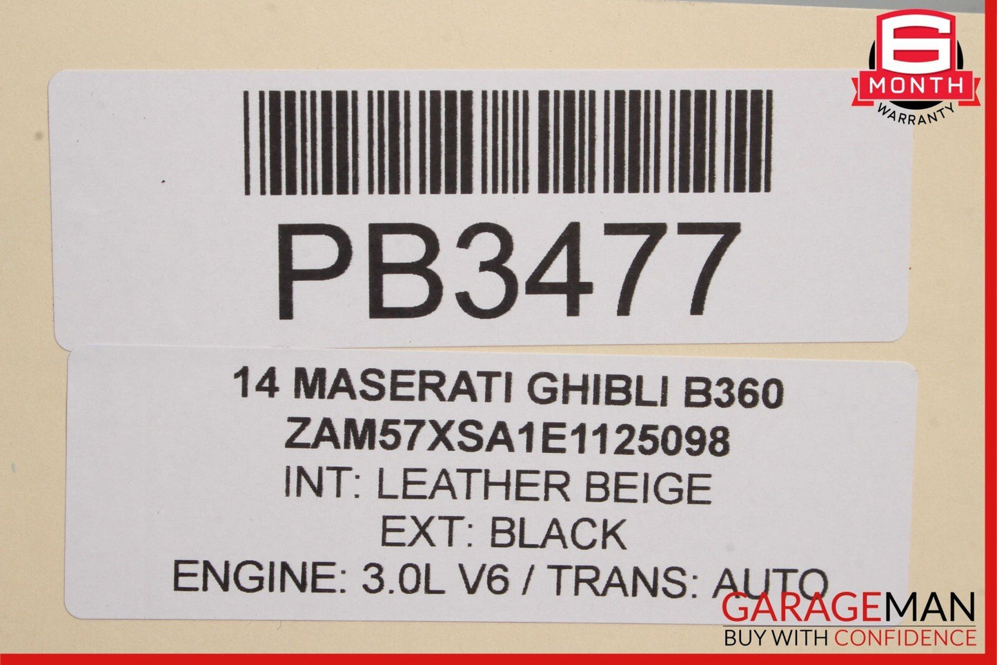 14-17 Maserati Ghibli Front Left Driver Side Exterior Door Shell Panel OEM