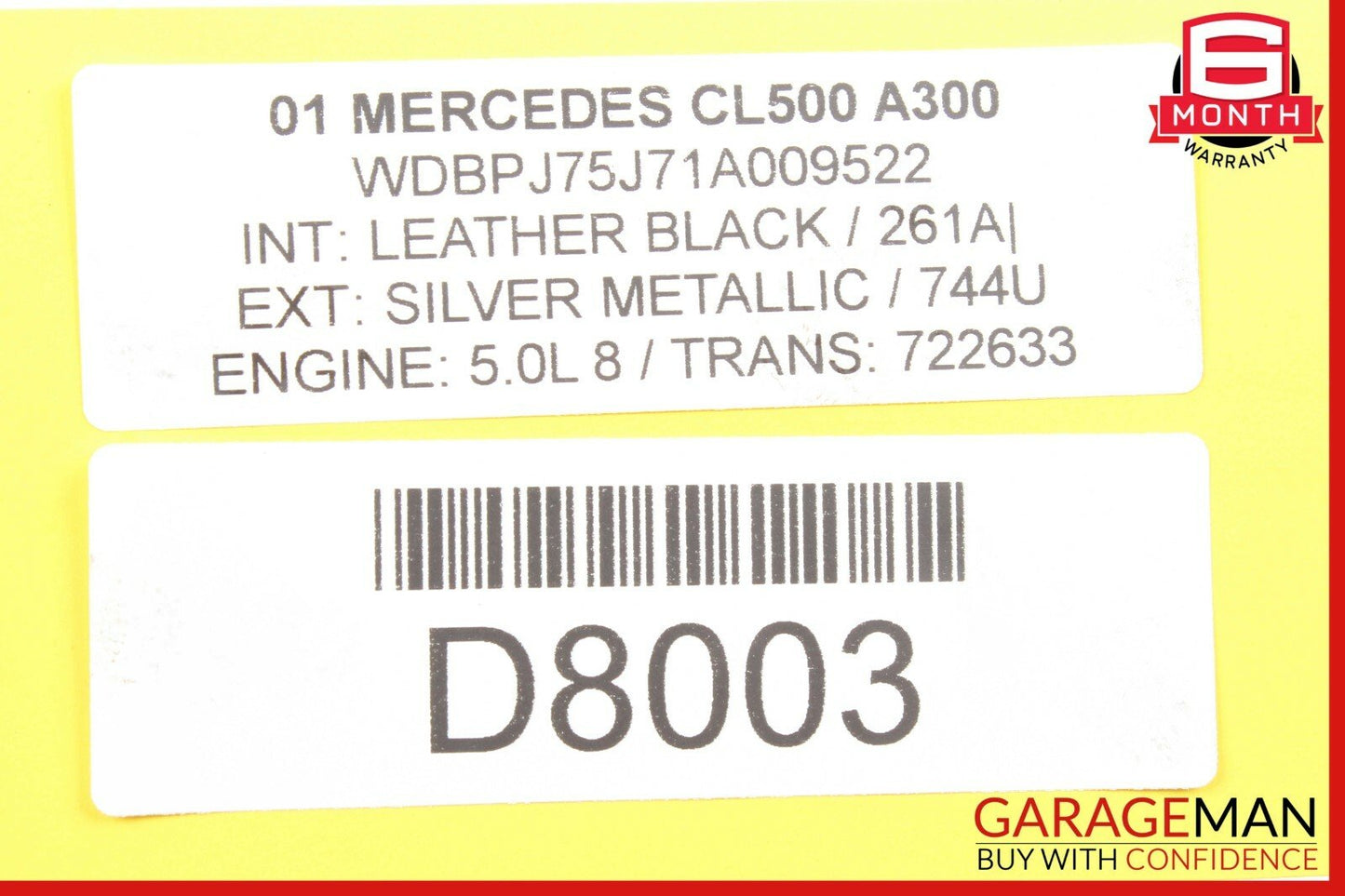 00-06 Mercedes R230 SL500 S500 Hydraulic Suspension ABC Oil Cooler OEM