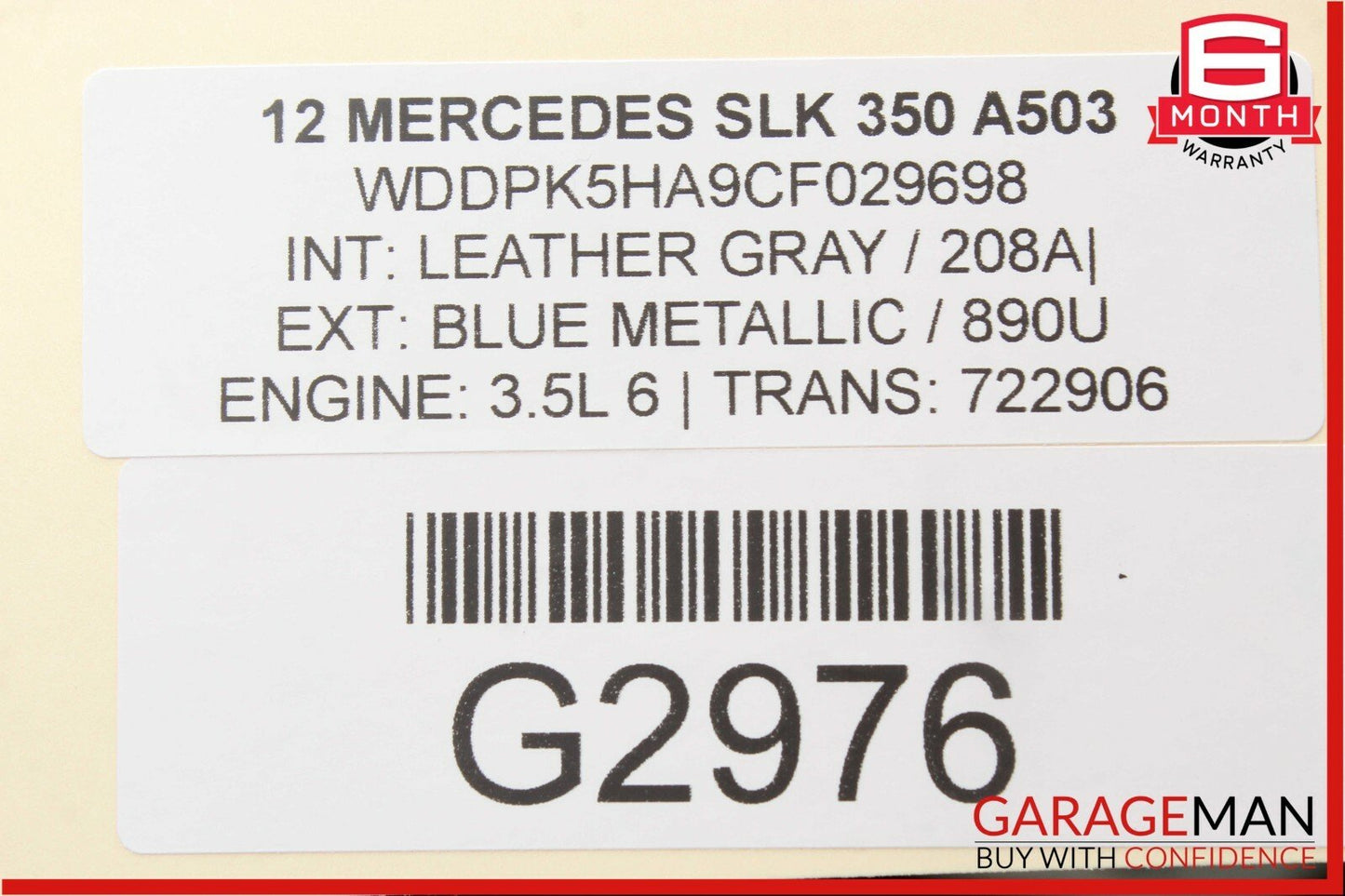 12-16 Mercedes R172 SLK350 Front Right Side Exterior Door Handle Keyless Go OEM