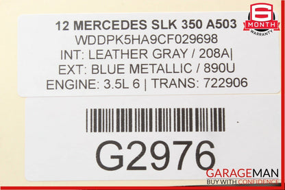 12-16 Mercedes R172 SLK350 Front Right Side Exterior Door Handle Keyless Go OEM