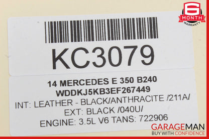 08-17 Mercedes W204 C300 Trunk Lid Latch Lock Actuator w/ Cylinder Mechanism OEM