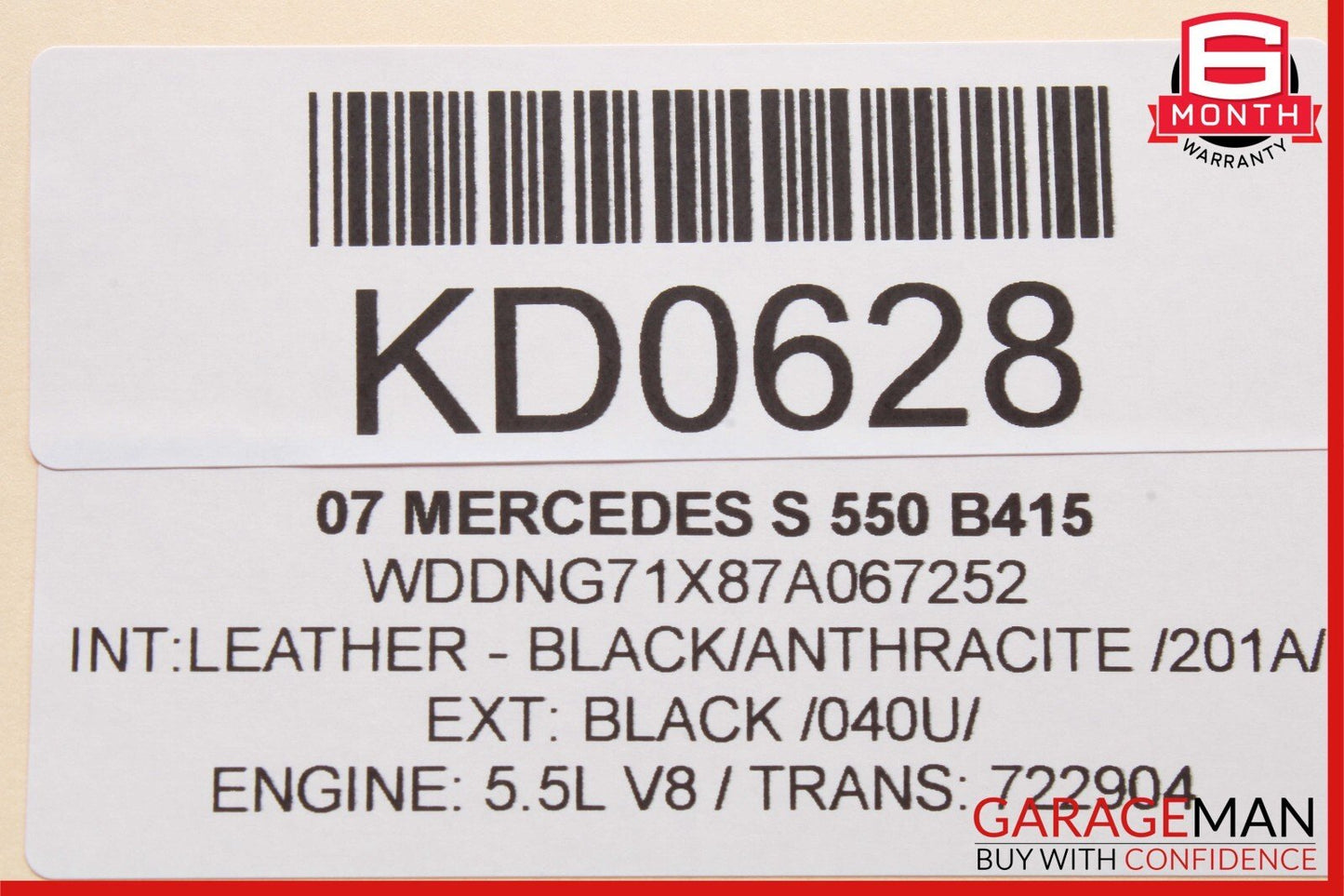 07-13 Mercedes W221 S600 S550 S63 AMG Rear Left Door Window Regulator Motor Unit