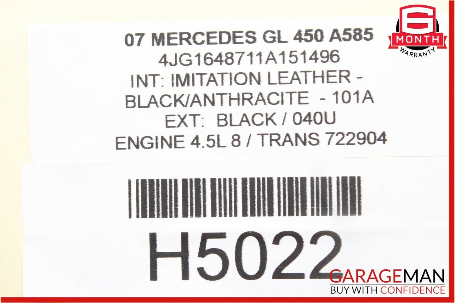 07-12 Mercedes X164 GL450 ML63 AMG Front Left Driver Seat Motor 0390203208 OEM