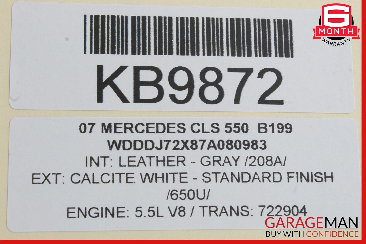 06-11 Mercedes W219 CLS550 Rear Right Side Door Lock Latch Actuator Keyless Go