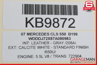 06-11 Mercedes W219 CLS550 Rear Right Side Door Lock Latch Actuator Keyless Go