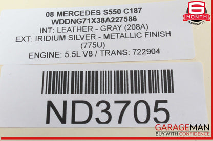 07-14 Mercedes W221 S550 S400 CL63 AMG Front Right Door Lock Latch Actuator OEM