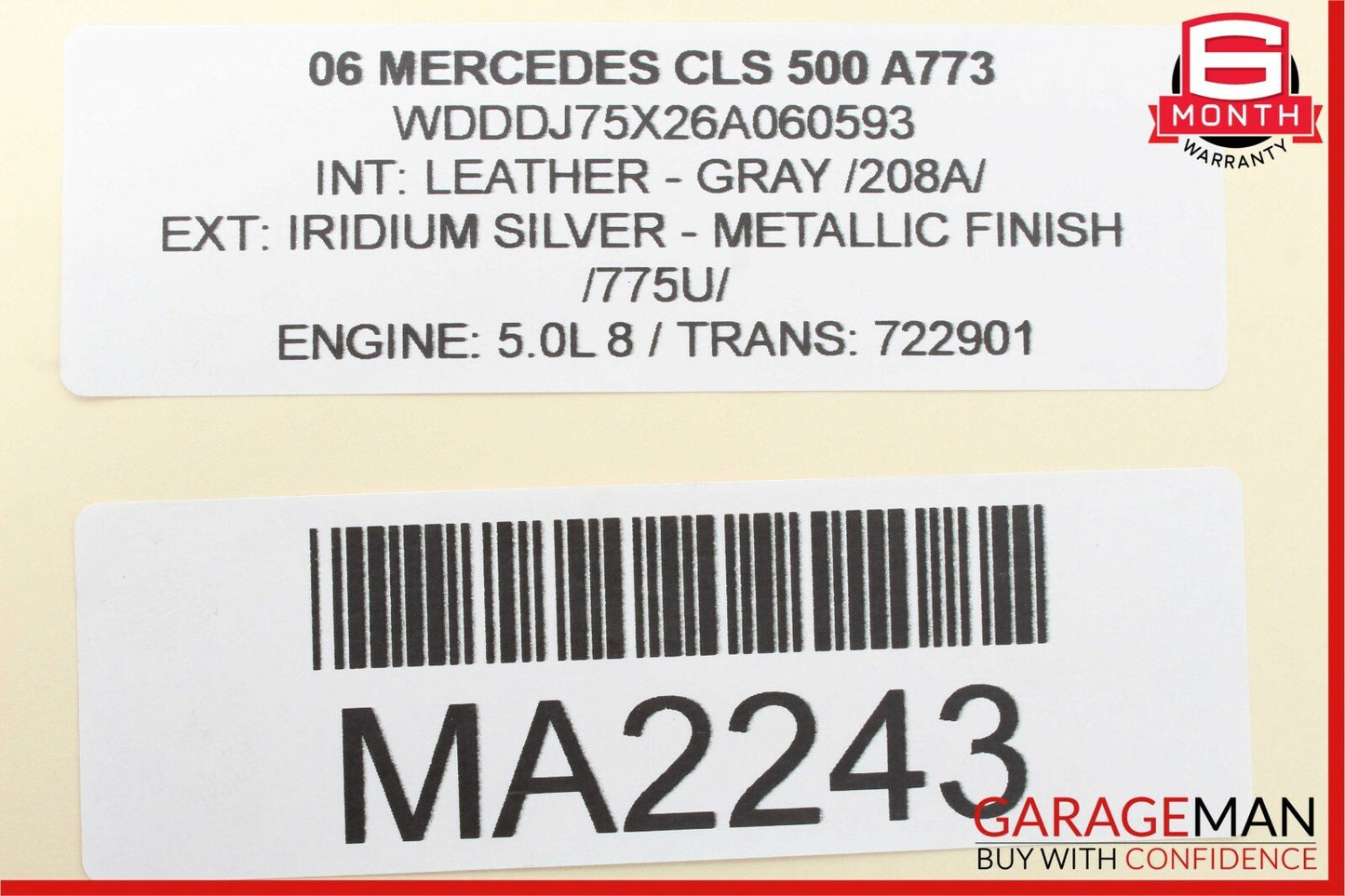 06-11 Mercedes W219 CLS550 Front Right Side Door Lock Latch Actuator Keyless Go