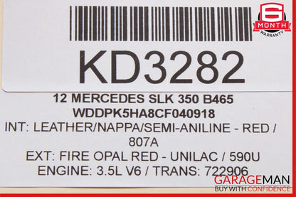 12-20 Mercedes R172 SLK350 SLK250 Front Right Side Exterior Door Handle OEM