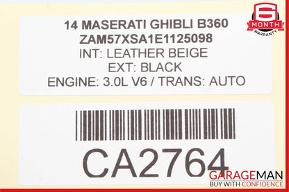 14-17 Maserati Ghibli Rear Left Side Door Lock Latch Actuator Mechanism OEM