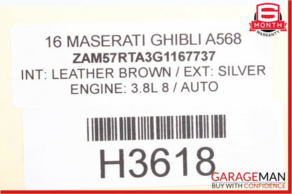 14-17 Maserati Ghibli S Q4 AWD Power Steering Column Shaft Motor Drive Assembly