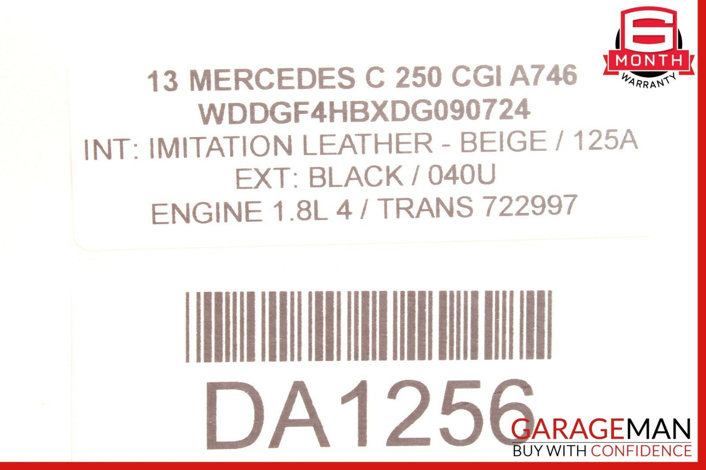 08-14 Mercedes W204 C250 Front Left Side Exterior Door Handle Assembly Gray OEM
