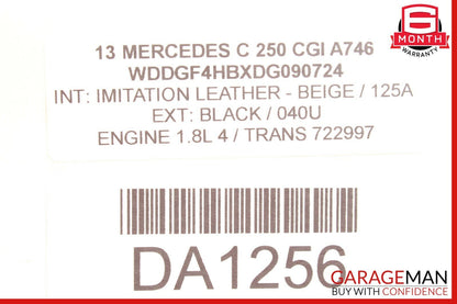 08-14 Mercedes W204 C250 Front Left Side Exterior Door Handle Assembly Gray OEM