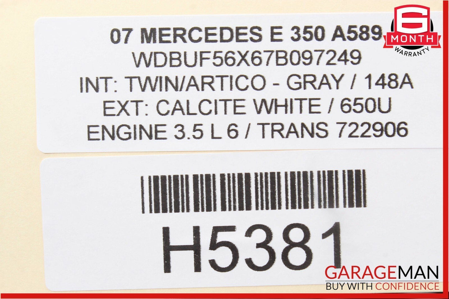 03-09 Mercedes W211 E350 E550 Rear Left Side Door Window Regulator Motor Unit