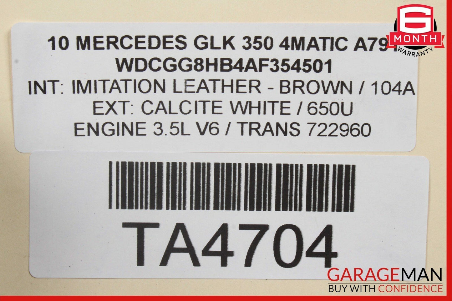 08-14 Mercedes X204 GLK350 C350 AC A/C Air Conditioning Condenser 2045000254 OEM