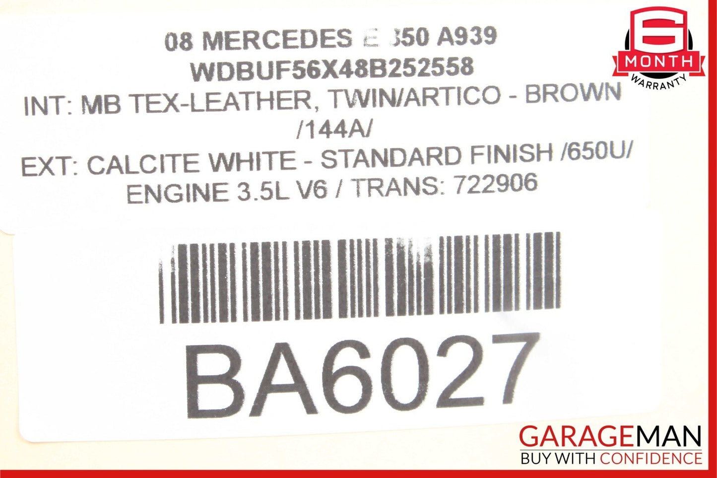 03-09 Mercedes W211 E320 E350 E500 Front Right Side Exterior Door Handle White