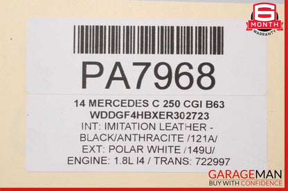 12-15 Mercedes C250 SLK250 7G Tronic Automatic Transmission Assembly 722997 102k