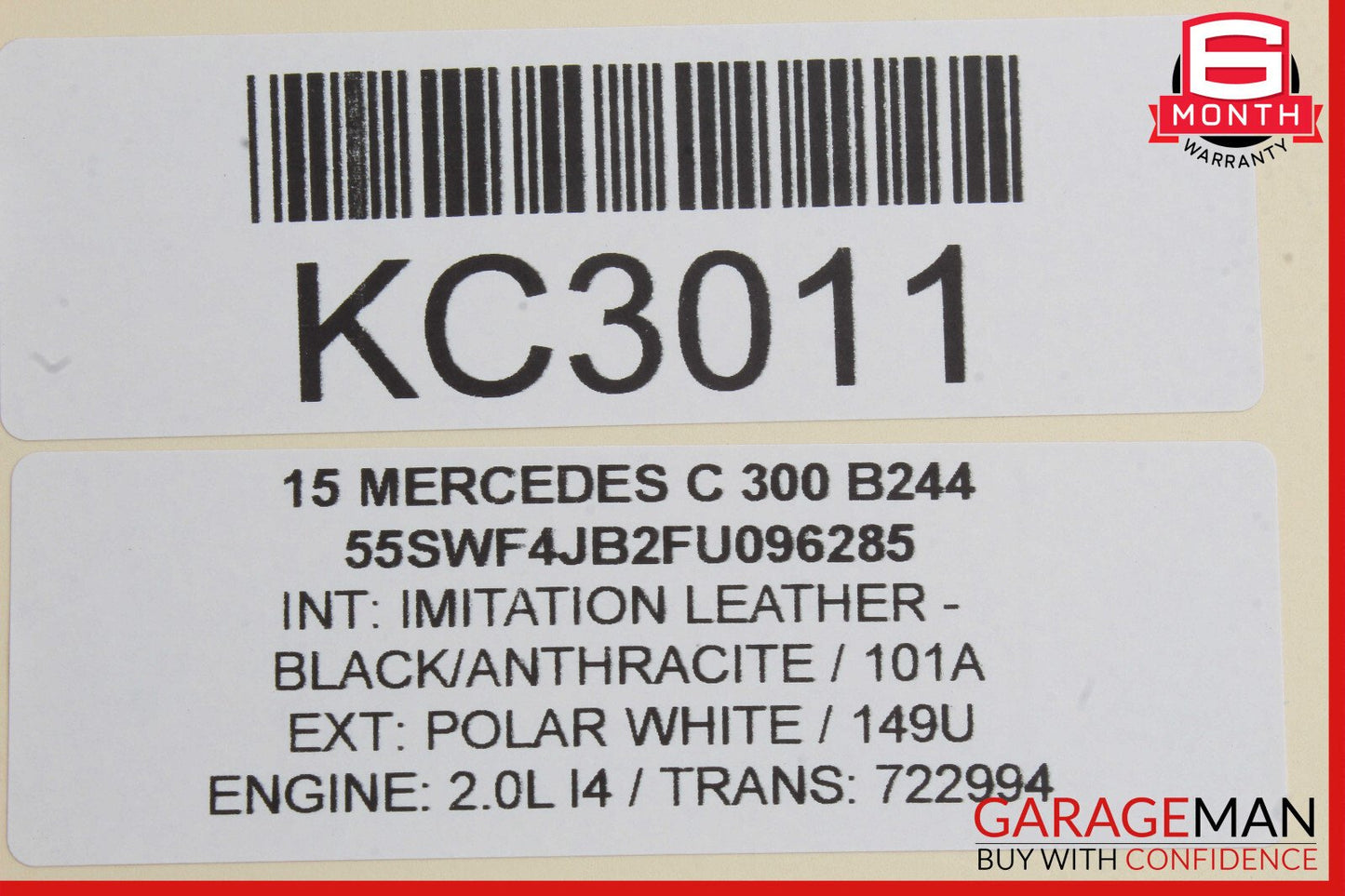 15-20 Mercedes W205 C300 C63 Rear Left Door Harness Wire Wiring OEM