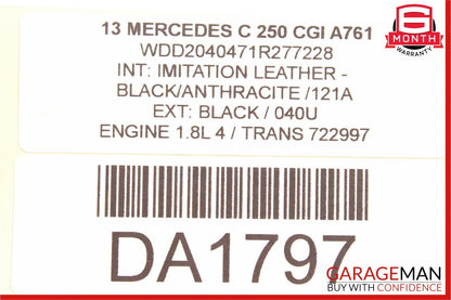 08-14 Mercedes W204 C250 Front Left Side Exterior Door Handle Assembly Black OEM