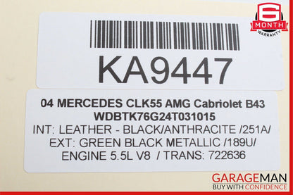 01-04 Mercedes W209 CLK500 C320 Dashboard Control Switch Panel 2038216979 OEM