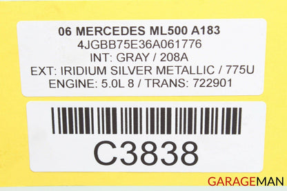 06-12 MERCEDES W164 ML500 FRONT LEFT HEADLIGHT WIPER WASHER NOZZLE OEM
