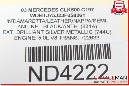 03-09 Mercedes W209 CLK500 Front Right Passenger Side Seat Belt Feeder Motor OEM