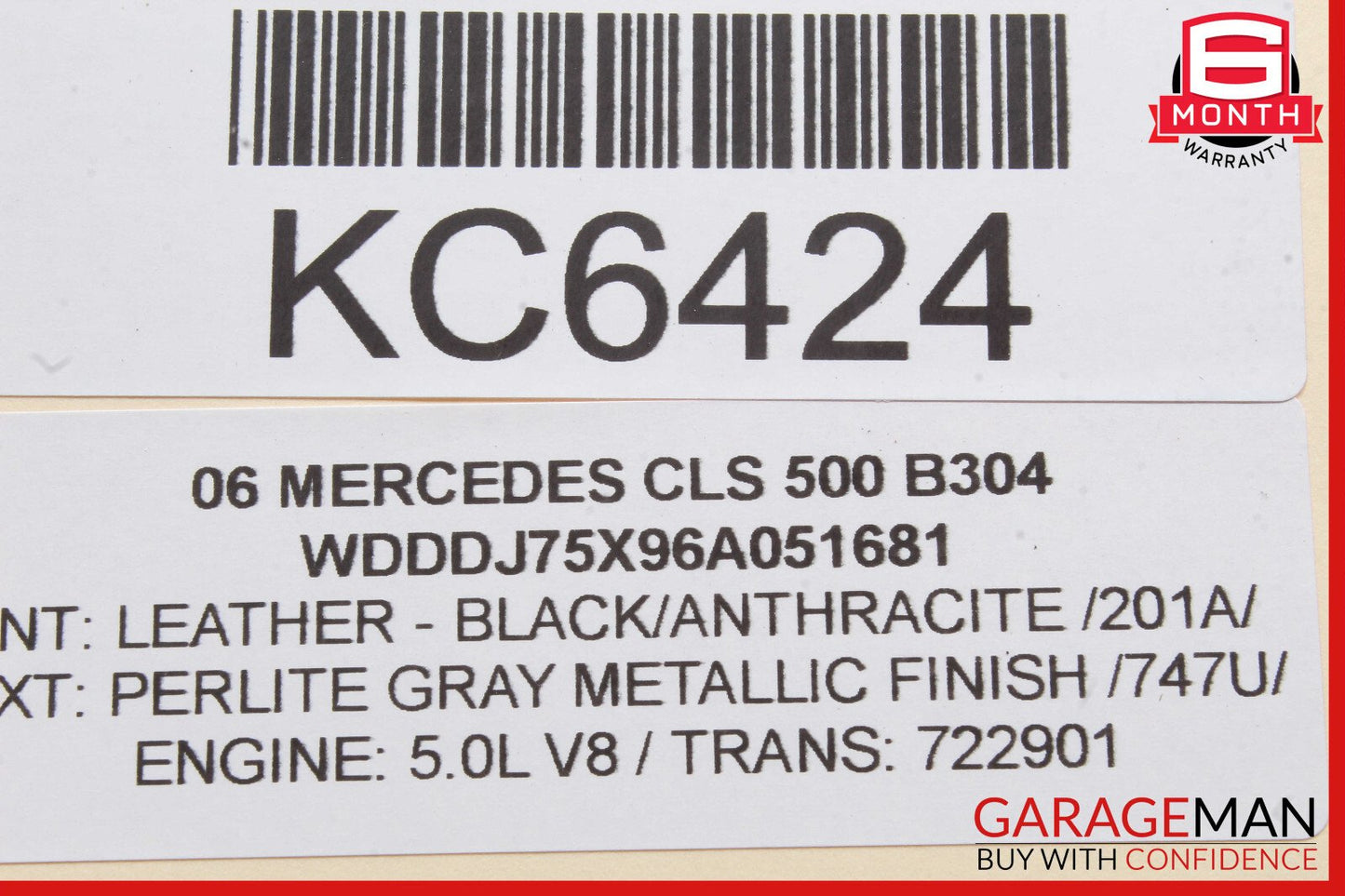 06-08 Mercedes W219 CLS500 Front Right Side Mirror Door Rear View OEM