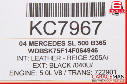 03-06 Mercedes R230 SL500 Steering Column Combination Switch Assembly OEM